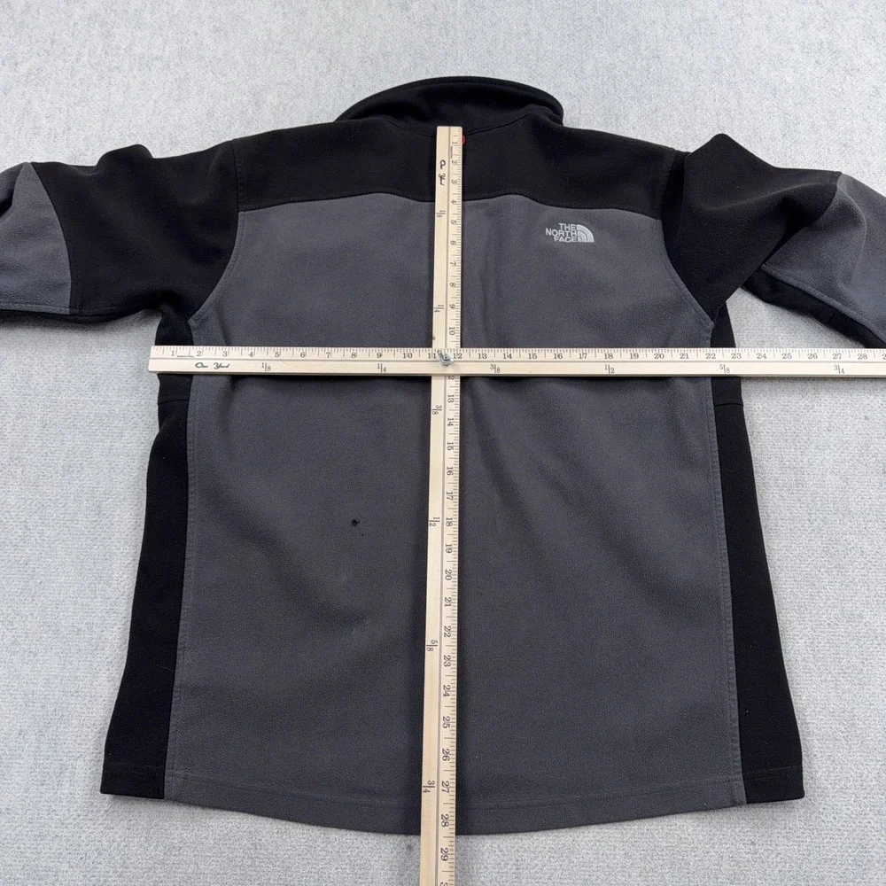 The North Face Jacket Men XL Gray Black Fleece Full Zip Interchange Bomber Adult